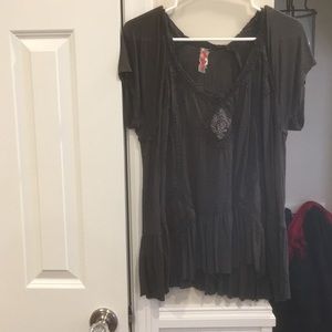 Free people grey cute top
